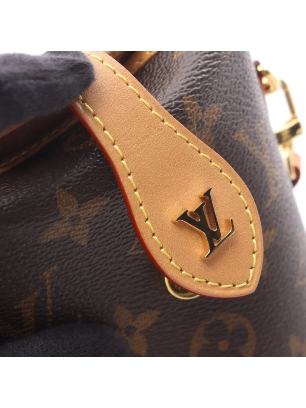 Louis Vuitton Shoulder Bag Fold Pouch Canvas Leather